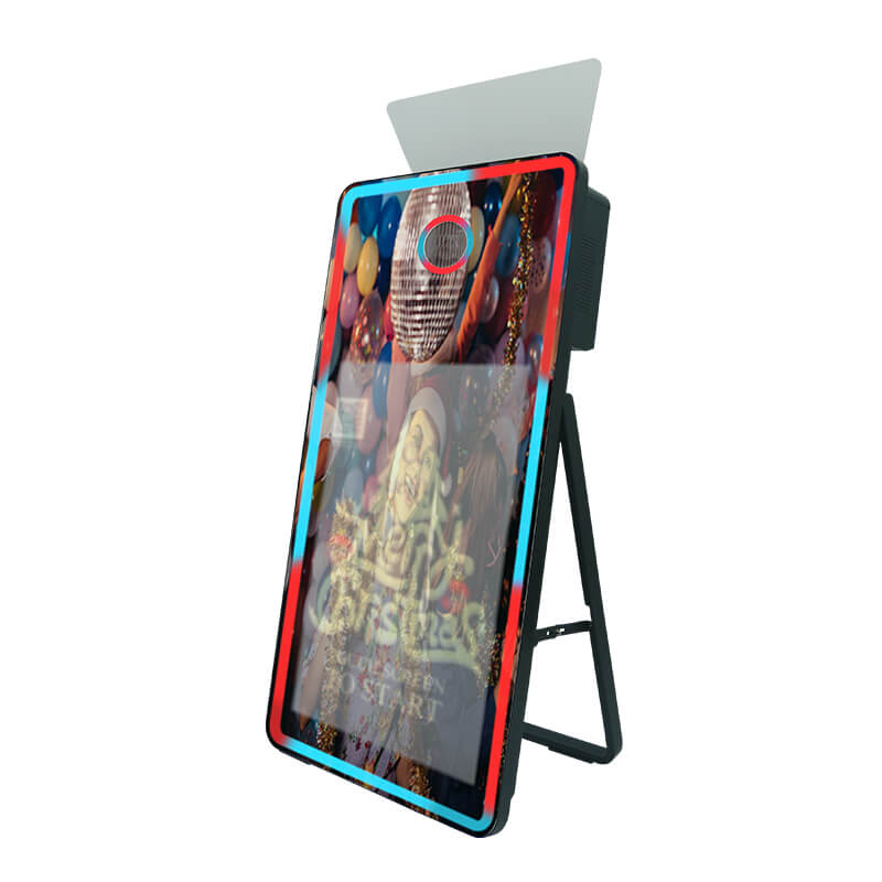 Model 430M: Full Mirror Flash Photo Booth Machine with 43 Inches Touch Screen