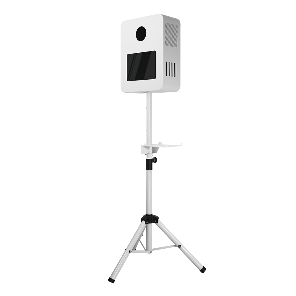 Model 101T: White Metal Portable DSLR Photo Booth Shell with 10.1 Inches Touch Screen