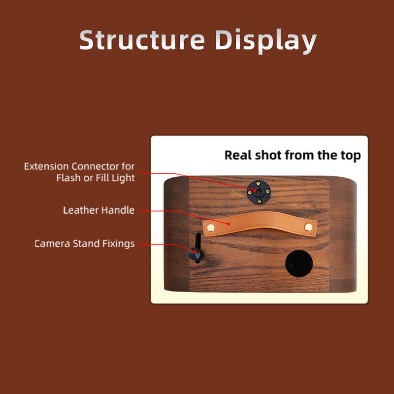 Model 129W: Red Oak Wooden iPad Photo Booth Shell for iPad 12.9"