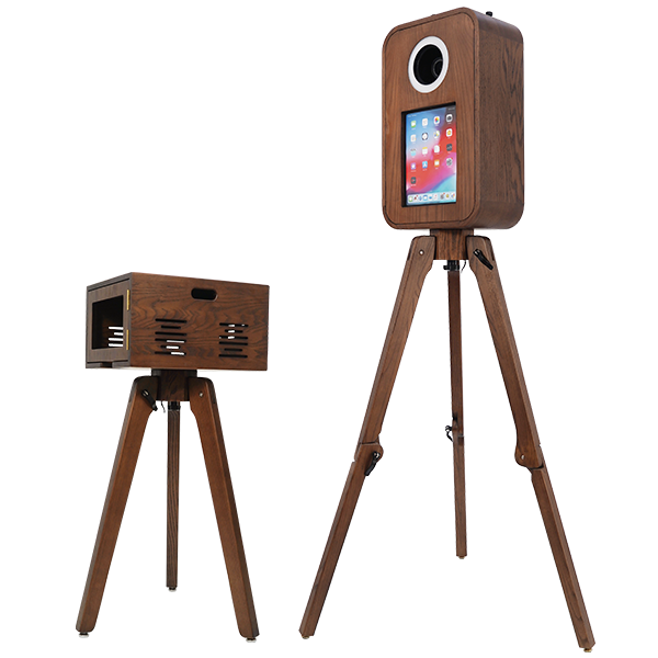 Model 129W: Red Oak Wooden iPad Photo Booth Shell for iPad 12.9"