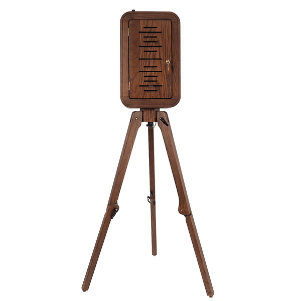 Model 129W: Red Oak Wooden iPad Photo Booth Shell for iPad 12.9"