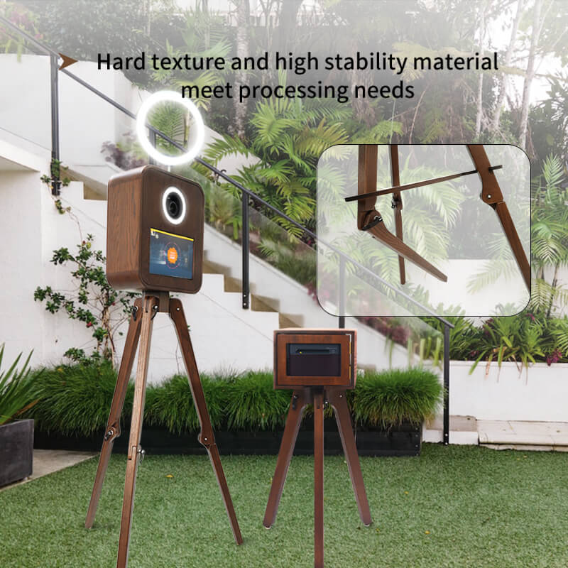 Model 133: Red Oak Wooden DSLR Photo Booth Shell with 13.3 Inches Touch  Screen