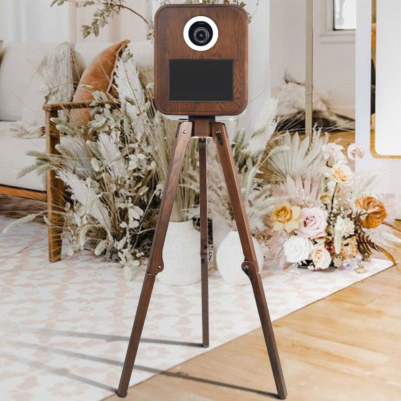 Model 133: Red Oak Wooden DSLR Photo Booth Shell with 13.3 Inches Touch  Screen