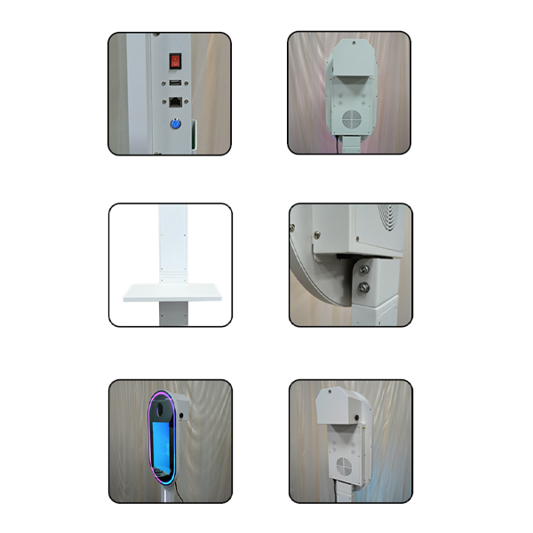 Model 156M: White Metal Oval Mirror Photo Booth Shell with 15.6 Inches Touch  Screen