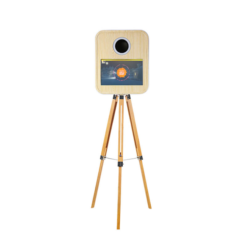 Model 156T: Wood Grain Metal DSLR Photo Booth Shell with 15.6 Inches Touch  Screen