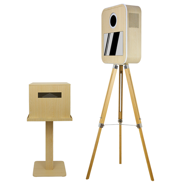 Model 156T: Wood Grain Metal DSLR Photo Booth Shell with 15.6 Inches Touch  Screen