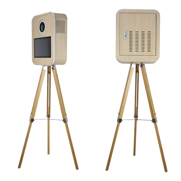 Model 156T: Wood Grain Metal DSLR Photo Booth Shell with 15.6 Inches Touch  Screen