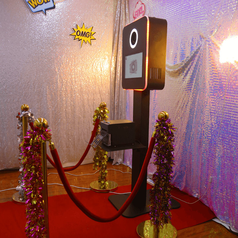 Model 156-Gen2: Black Metal Portable DSLR Photo Booth Shell with 15.6 Inches Touch  Screen