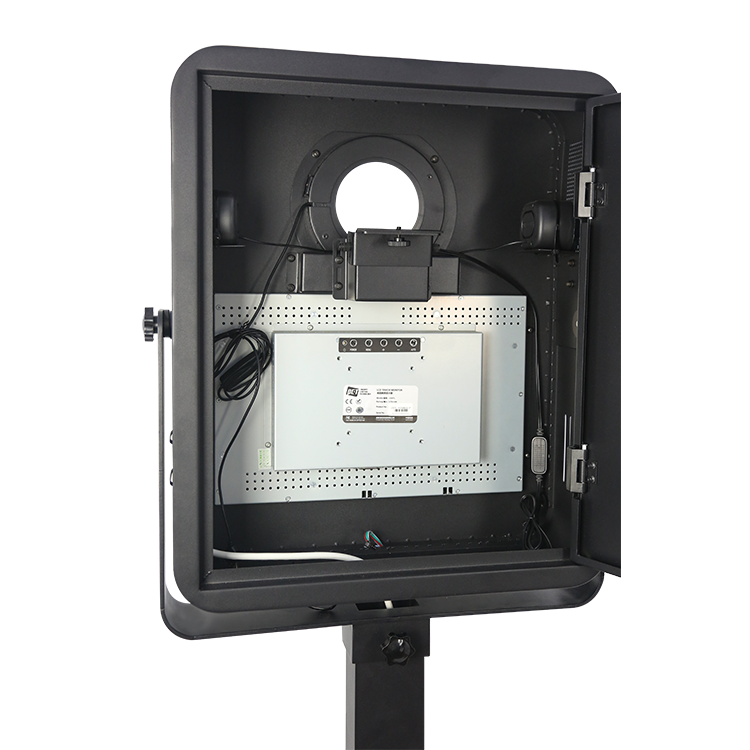 Model 156: Black Metal Portable DSLR Photo Booth Shell with 15.6 Inches Touch  Screen