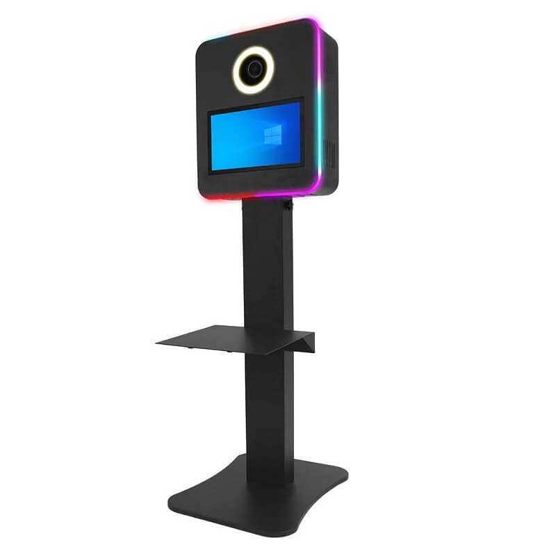 Model 156-Gen2: Black Metal Portable DSLR Photo Booth Shell with 15.6 Inches Touch  Screen