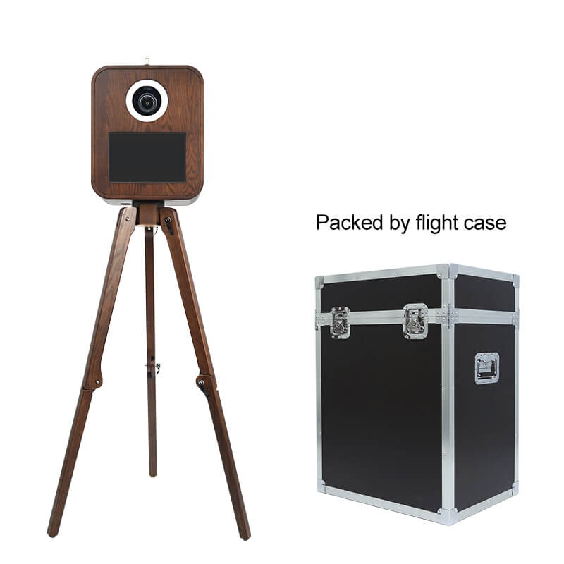 Model 133: Red Oak Wooden DSLR Photo Booth Shell with 13.3 Inches Touch  Screen