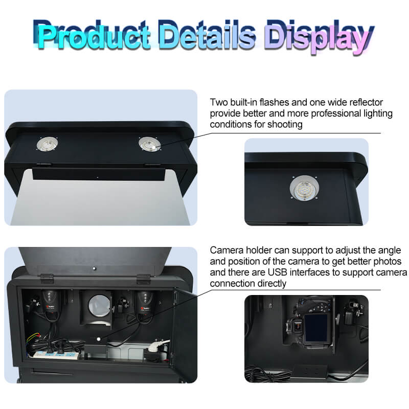 Model 430M: Full Mirror Flash Photo Booth Machine with 43 Inches Touch  Screen