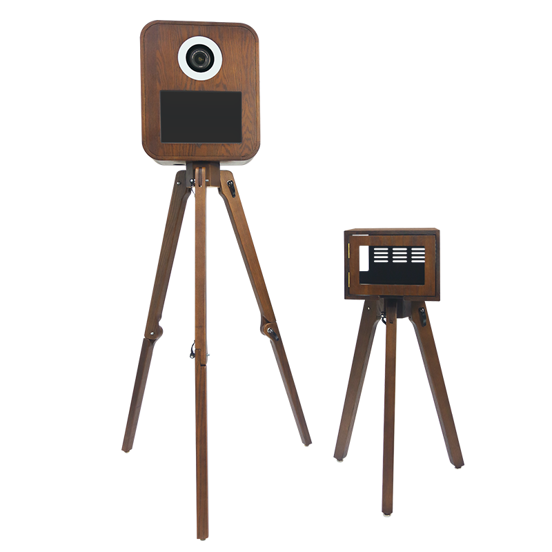 Model 133: Red Oak Wooden DSLR Photo Booth Shell with 13.3 Inches Touch  Screen