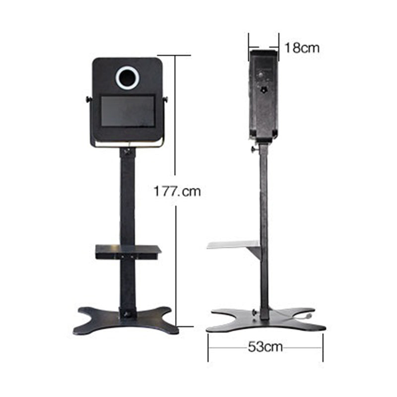 Model 156: Black Metal Portable DSLR Photo Booth Shell with 15.6 Inches Touch  Screen