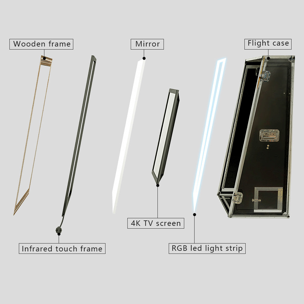 Model 550&650: 2-in-1 Traditional Magic Selfir Mirror Photo Booth Machine