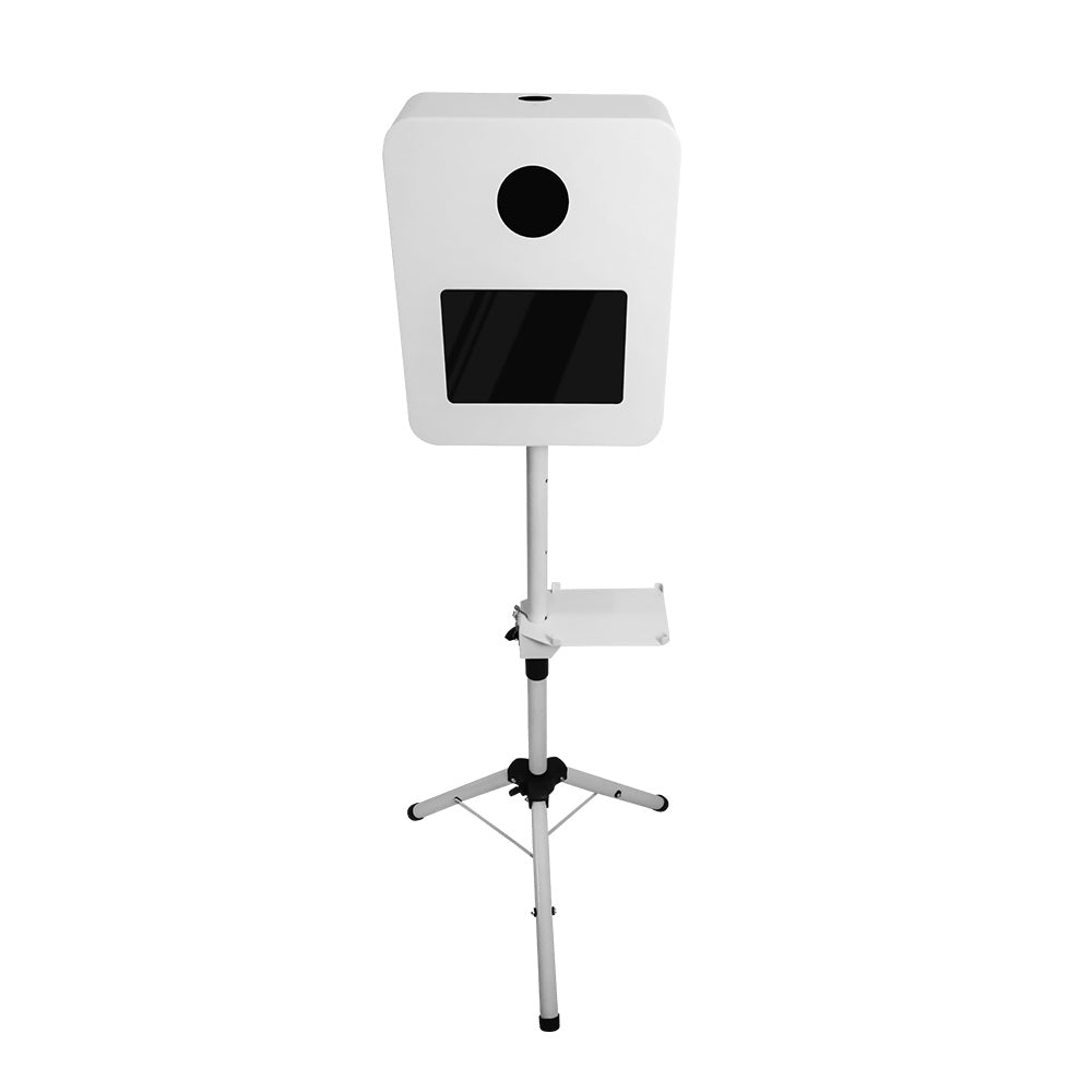Model 101T: White Metal Portable DSLR Photo Booth Shell with 10.1 Inches Touch Screen