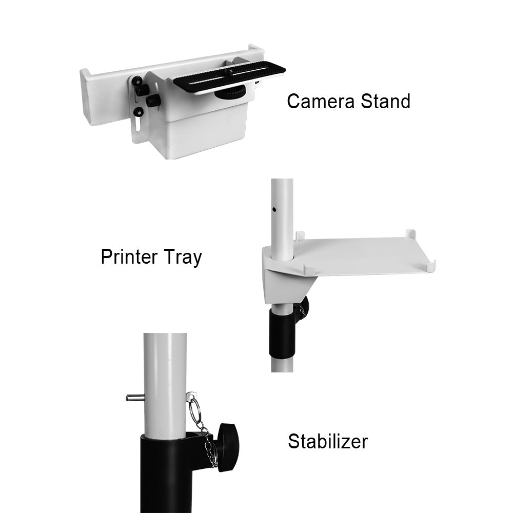 Model 101T: White Metal Portable DSLR Photo Booth Shell with 10.1 Inches Touch Screen