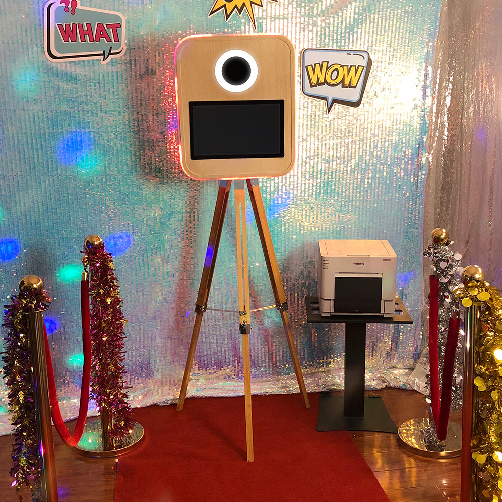 Model 156T: Wood Grain Metal DSLR Photo Booth Shell with 15.6 Inches Touch  Screen